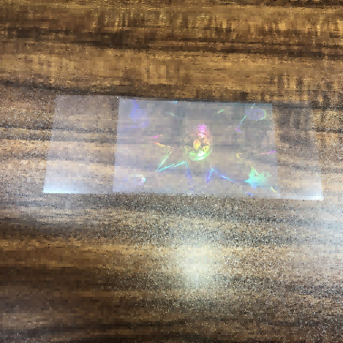 ສະຕິກເກີ holographic ໂປ່ງໃສ